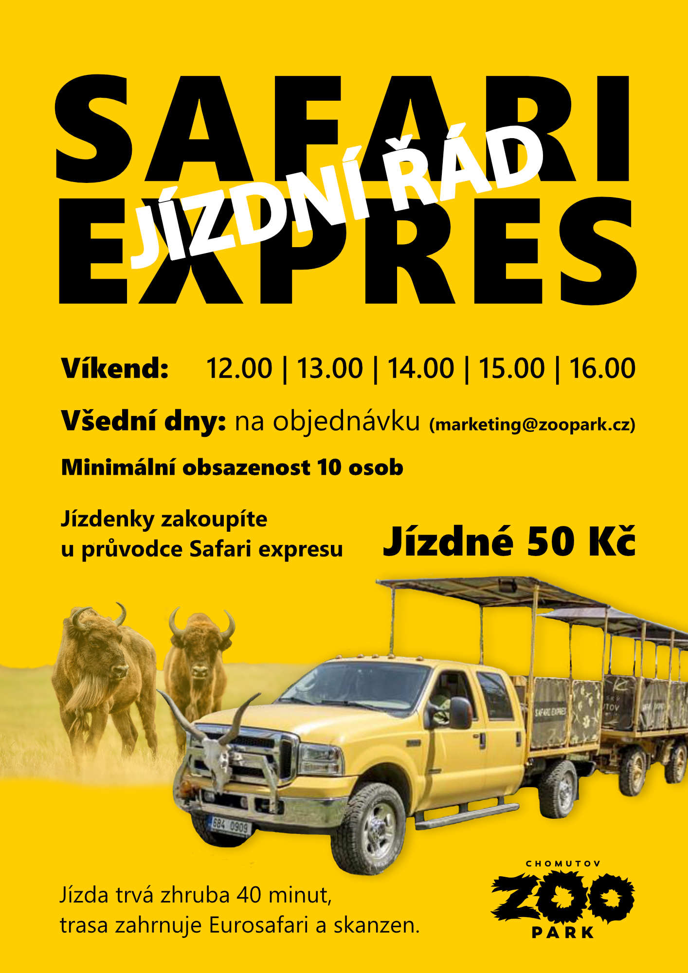 Jízdní řád Safari Expresu mimo letní prázdniny Jízdní řád Safari Expresu mimo letní prázdniny